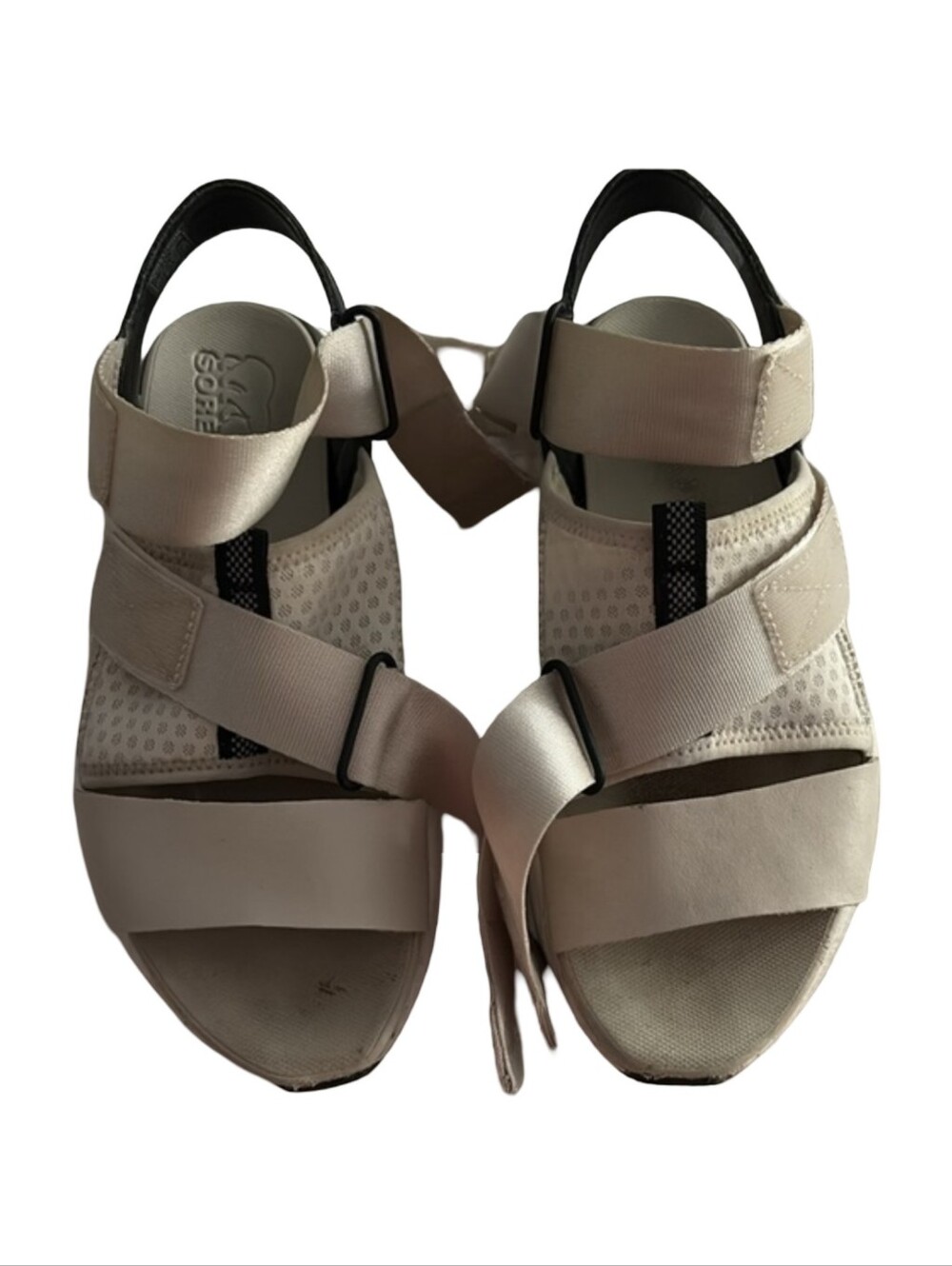 Sorel Kinetic Impact Women's White and Black Strappy Sport Sandals - Picture 5 of 7